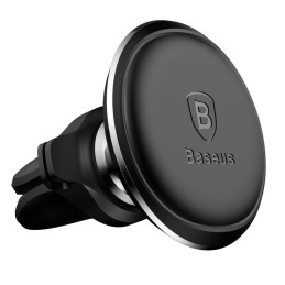 Magnetinis automobilinio telefono laikiklis ventiliacijos grotelėms su laikikliu 2 laidams juodos spalvos