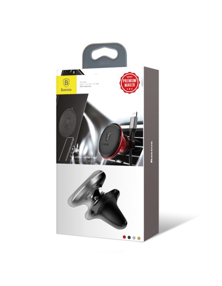 Magnetinis automobilinio telefono laikiklis ventiliacijos grotelėms su laikikliu 2 laidams juodos spalvos