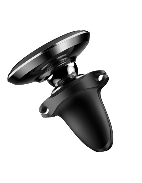 Magnetinis automobilinio telefono laikiklis ventiliacijos grotelėms su laikikliu 2 laidams juodos spalvos