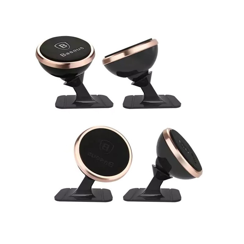 Lipnus magnetinis automobilinio telefono laikiklis 360 laipsnių aukso spalvos