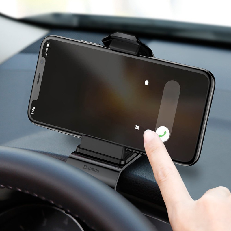 Automobilinio telefono laikiklio prietaisų skydelio segtukas Burna juoda