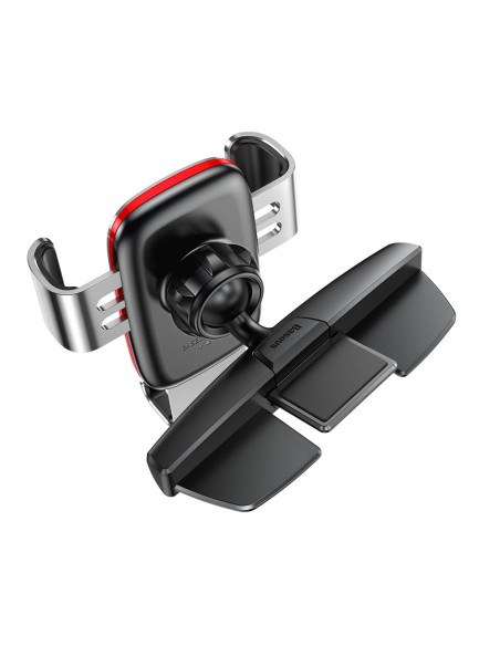 Metalinis automobilio gravitacijos laikiklis CD lizdui sidabrinis