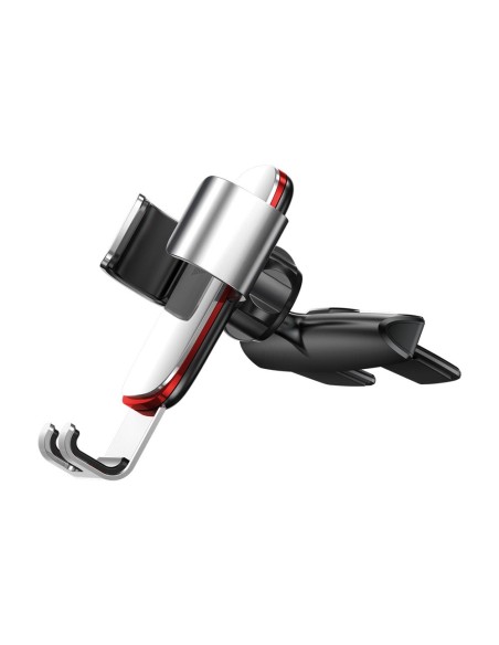 Metalinis automobilio gravitacijos laikiklis CD lizdui sidabrinis