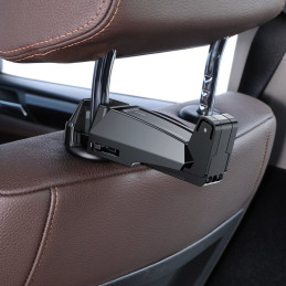 Automobilinis pakabinamas telefono laikiklis 4.0''-6.5'' galvos atramai juodas
