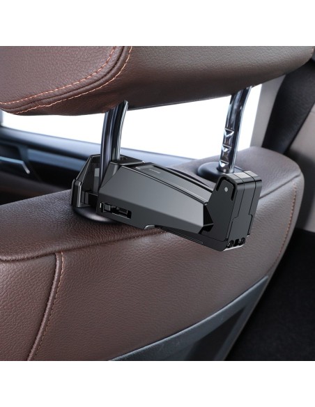 Automobilinis pakabinamas telefono laikiklis 4.0''-6.5'' galvos atramai juodas Automobilinis pakabinamas telefono laikiklis 4.0''-6.5'' galvos atramai juodas