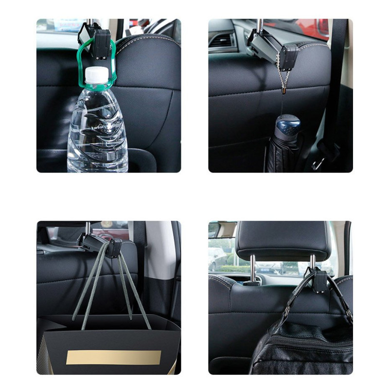Automobilinis pakabinamas telefono laikiklis 4.0''-6.5'' galvos atramai juodas