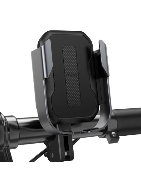 Dviračio motociklo telefono laikiklis vairo veidrodžiui juodas