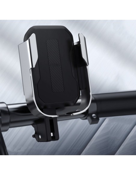 Dviračio motociklo telefono laikiklis vairo veidrodžiui juodas