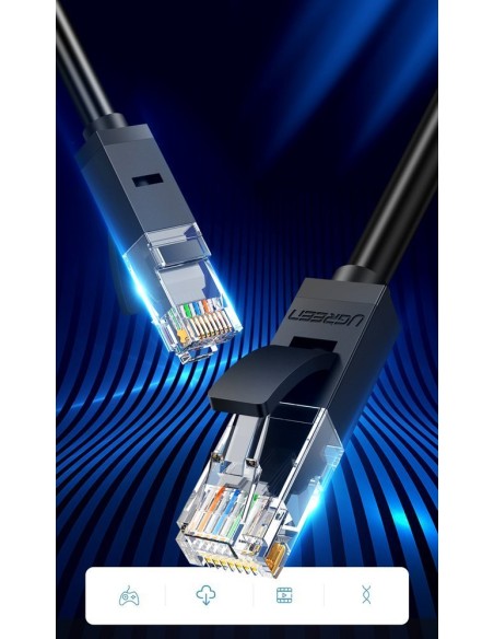 Patchcord kabelis Ethernet tinklo kabelis RJ45 Cat 6 UTP 1000Mbps 1m Patchcord kabelis Ethernet tinklo kabelis RJ45 Cat 6 UTP 1000Mbps 1m