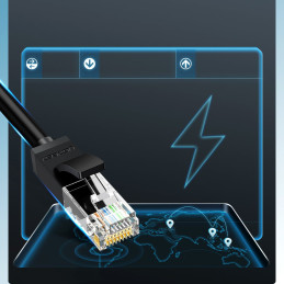 Patchcord kabelis Ethernet tinklo kabelis RJ45 Cat 6 UTP 1000Mbps 1m