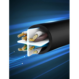 Patchcord kabelis Ethernet tinklo kabelis RJ45 Cat 6 UTP 1000Mbps 1m