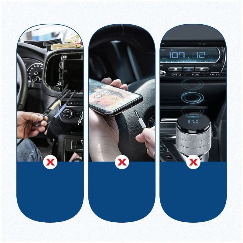 Garso imtuvas Bluetooth 5.0 ausinėms garso AUX aptX, aptX LL mini lizdas juodas
