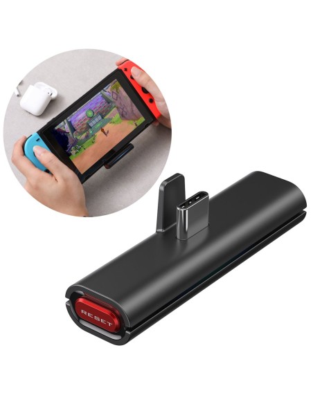 Bluetooth USB Type C siųstuvas Nintendo Switch GAMO BA05 juodas Bluetooth USB Type C siųstuvas Nintendo Switch GAMO BA05 juodas
