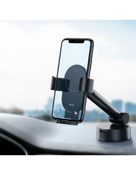 Teleskopinis gravitacijos automobilio laikiklis priekiniam stiklui, juodas Teleskopinis gravitacijos automobilio laikiklis priekiniam stiklui, juodas