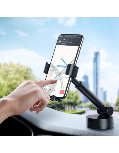 Teleskopinis gravitacijos automobilio laikiklis priekiniam stiklui, juodas Teleskopinis gravitacijos automobilio laikiklis priekiniam stiklui, juodas