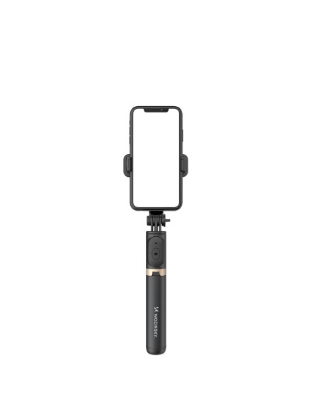Selfie Stick teleskopinis foto trikojis + Bluetooth nuotolinio valdymo pultas juodas Selfie Stick teleskopinis foto trikojis + Bluetooth nuotolinio valdymo pultas juodas