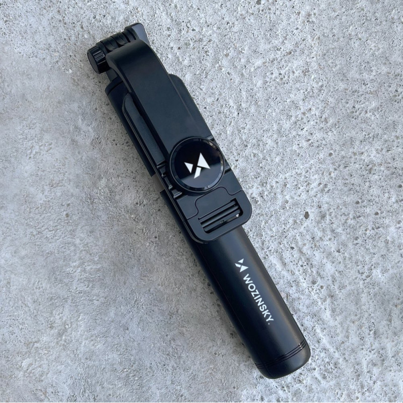 Selfie Stick teleskopinis foto trikojis + Bluetooth nuotolinio valdymo pultas juodas