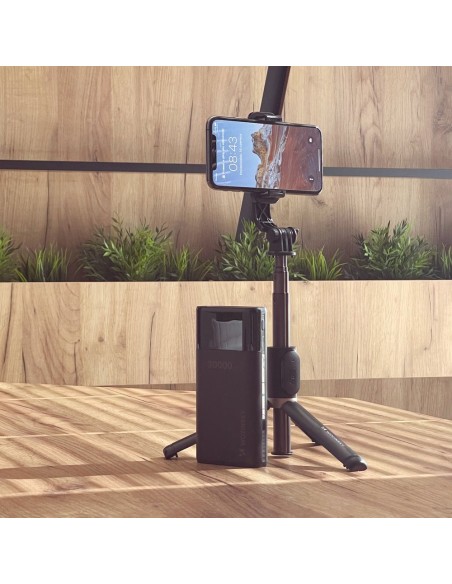 Selfie Stick teleskopinis foto trikojis + Bluetooth nuotolinio valdymo pultas juodas Selfie Stick teleskopinis foto trikojis + Bluetooth nuotolinio valdymo pultas juodas