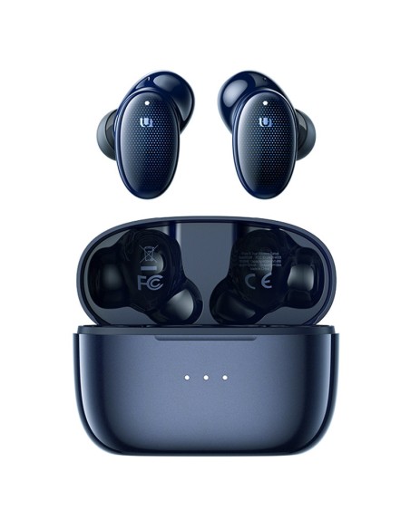 Į ausis įdedamos belaidės ausinės TWS Bluetooth 5.0 vandeniui atsparios IPX5 aptX mėlynos spalvos Į ausis įdedamos belaidės ausinės TWS Bluetooth 5.0 vandeniui atsparios IPX5 aptX mėlynos spalvos