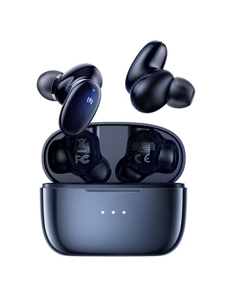 Į ausis įdedamos belaidės ausinės TWS Bluetooth 5.0 vandeniui atsparios IPX5 aptX mėlynos spalvos Į ausis įdedamos belaidės ausinės TWS Bluetooth 5.0 vandeniui atsparios IPX5 aptX mėlynos spalvos