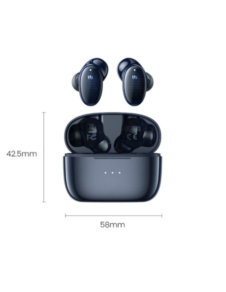 Į ausis įdedamos belaidės ausinės TWS Bluetooth 5.0 vandeniui atsparios IPX5 aptX mėlynos spalvos Į ausis įdedamos belaidės ausinės TWS Bluetooth 5.0 vandeniui atsparios IPX5 aptX mėlynos spalvos