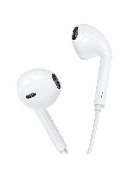 „Ben“ serijos „Lightning“ laidinės ausinės su nuotolinio valdymo pultu ir baltu mikrofonu