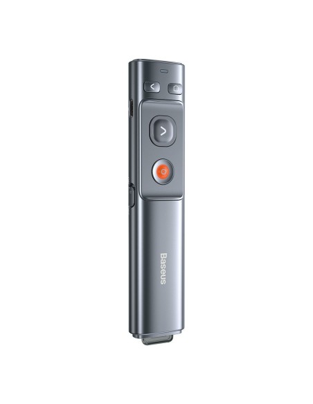 Lazerinis žymeklio nuotolinio valdymo pultas, skirtas kompiuterio pristatymui su įmontuota baterija Orange Dot pilka