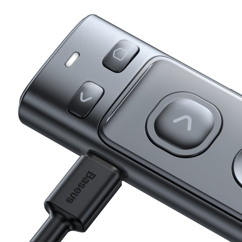 Lazerinis žymeklio nuotolinio valdymo pultas, skirtas kompiuterio pristatymui su įmontuota baterija Orange Dot pilka