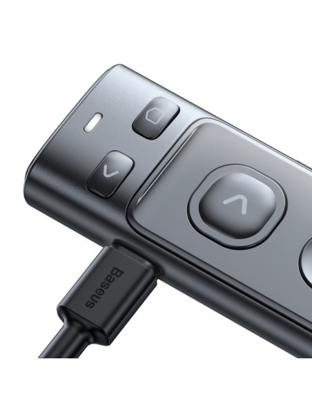 Lazerinis žymeklio nuotolinio valdymo pultas, skirtas kompiuterio pristatymui su įmontuota baterija Orange Dot pilka