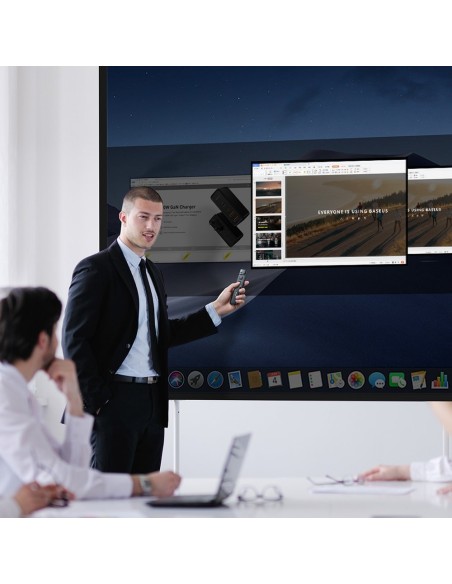 Lazerinis žymeklio nuotolinio valdymo pultas, skirtas kompiuterio pristatymui su įmontuota baterija Orange Dot pilka