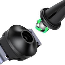 Spaustuvas ir magnetinis automobilinio telefono laikiklis 2in1 juodas