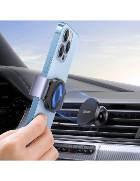 Spaustuvas ir magnetinis automobilinio telefono laikiklis 2in1 juodas