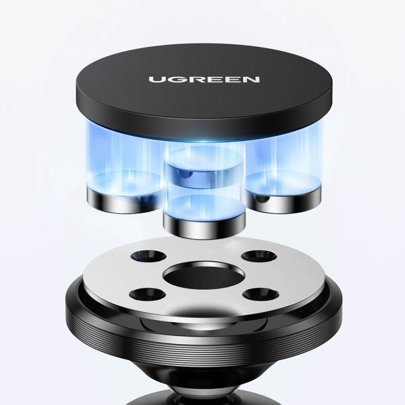 Spaustuvas ir magnetinis automobilinio telefono laikiklis 2in1 juodas