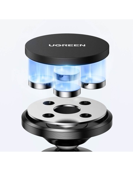 Spaustuvas ir magnetinis automobilinio telefono laikiklis 2in1 juodas