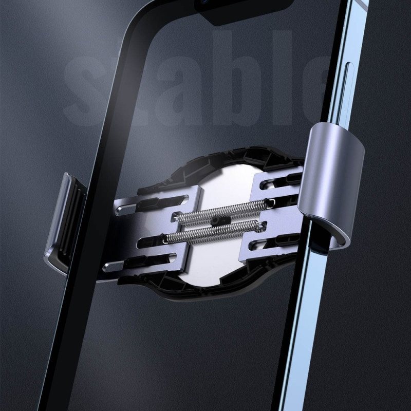 Spaustuvas ir magnetinis automobilinio telefono laikiklis 2in1 juodas