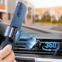 Spaustuvas ir magnetinis automobilinio telefono laikiklis 2in1 juodas