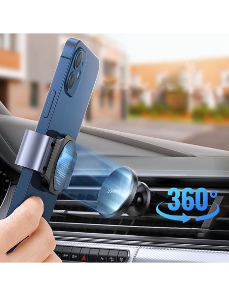 Spaustuvas ir magnetinis automobilinio telefono laikiklis 2in1 juodas