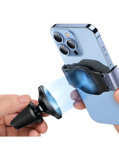 Spaustuvas ir magnetinis automobilinio telefono laikiklis 2in1 juodas