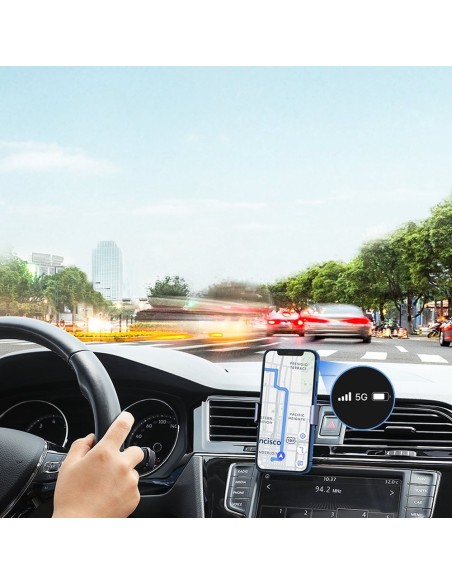 Spaustuvas ir magnetinis automobilinio telefono laikiklis 2in1 juodas