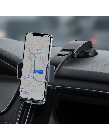 Automobilio telefono laikiklis kabinai ir ventiliacijos grotelėms 2in1 juoda Automobilio telefono laikiklis kabinai ir ventiliacijos grotelėms 2in1 juoda