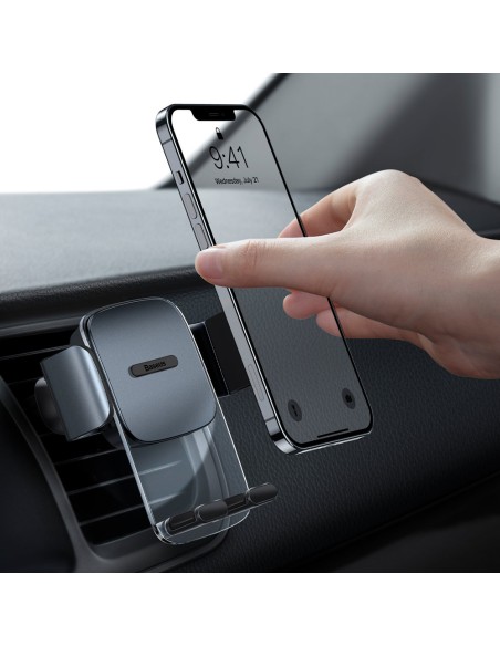 Automobilio telefono laikiklis kabinai ir ventiliacijos grotelėms 2in1 juoda Automobilio telefono laikiklis kabinai ir ventiliacijos grotelėms 2in1 juoda