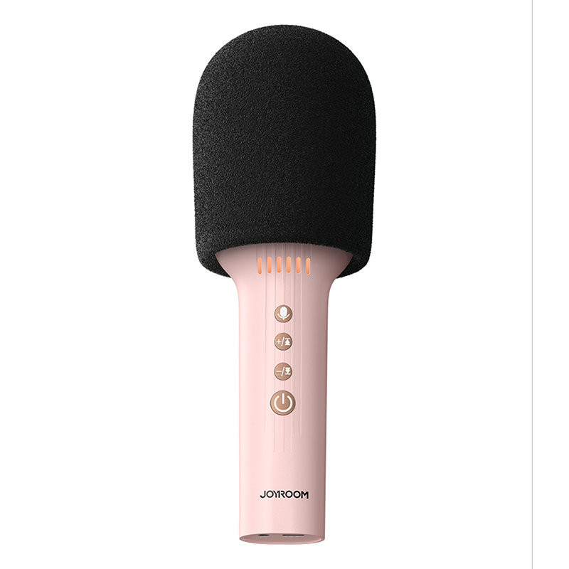 Belaidis karaoke mikrofonas su Bluetooth 5.0 garsiakalbiu 1200mAh rožinis