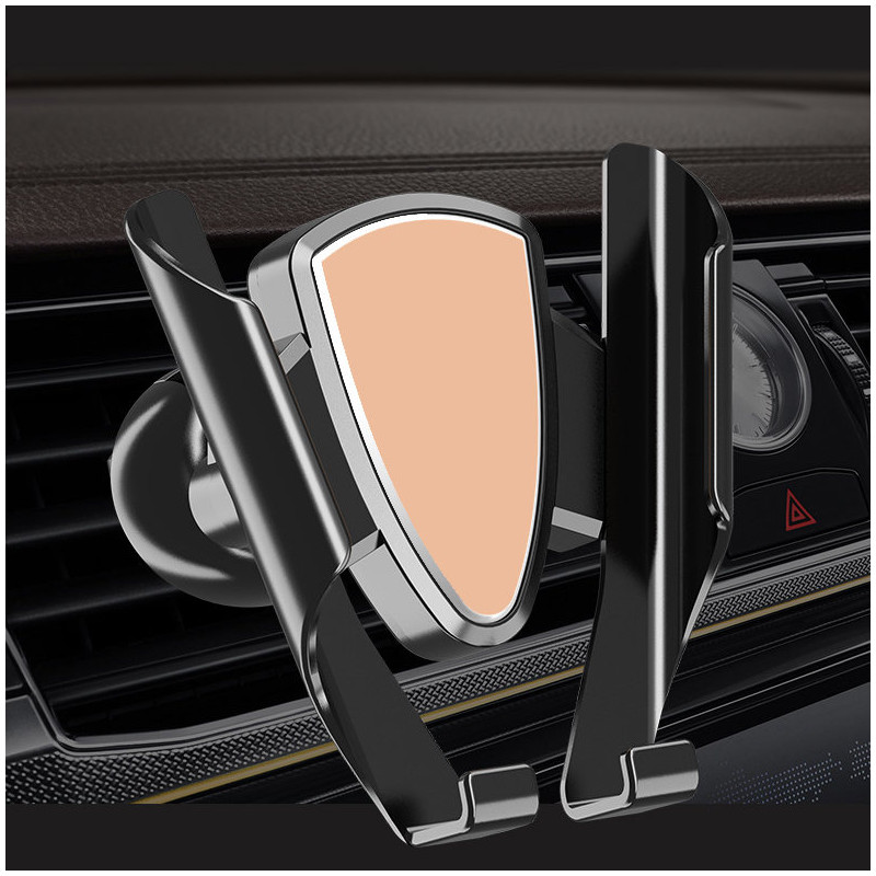 Universalus gravitacinis automobilio laikiklis auksinis