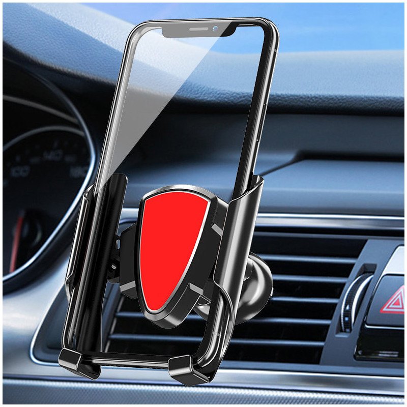 Universalus gravitacinis automobilio laikiklis auksinis