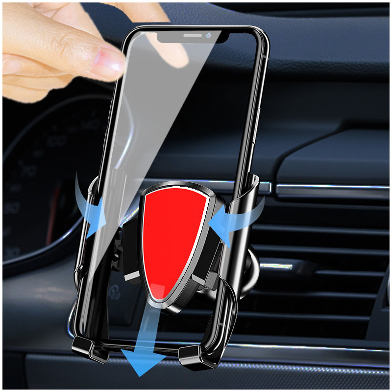 Universalus gravitacinis automobilio laikiklis auksinis