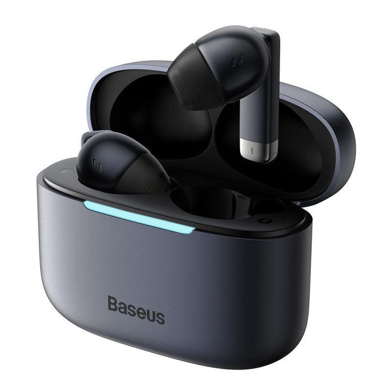 Į ausis įdedamos belaidės ausinės TWS Bluetooth 5.3 juodos