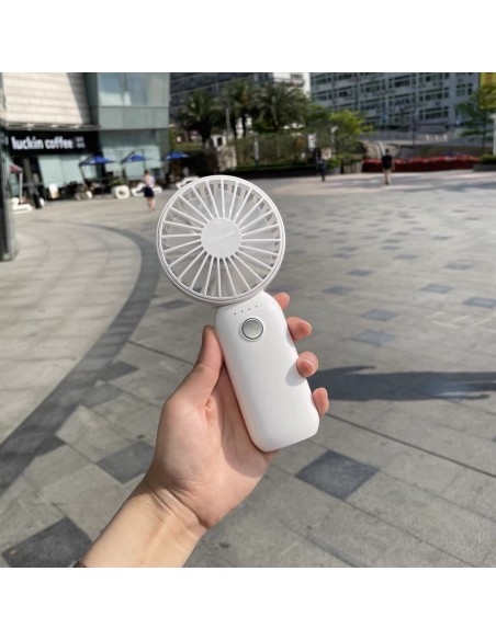 Muxia USB nešiojamas ventiliatorius baltas Muxia USB nešiojamas ventiliatorius baltas
