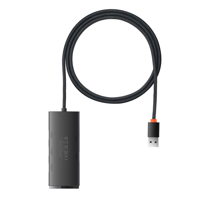 HUB adapteris USB-A į 4xUSB-A 3.0 5Gb/s Lite Series juodas