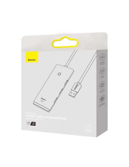 HUB adapteris USB-A į 4xUSB-A 3.0 5Gb/s Lite Series juodas HUB adapteris USB-A į 4xUSB-A 3.0 5Gb/s Lite Series juodas