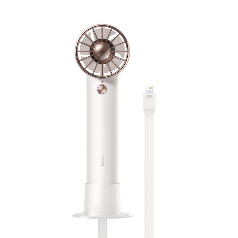 Ventiliatorius su USB-C laidu + maitinimo blokas 4000 mAh baltas